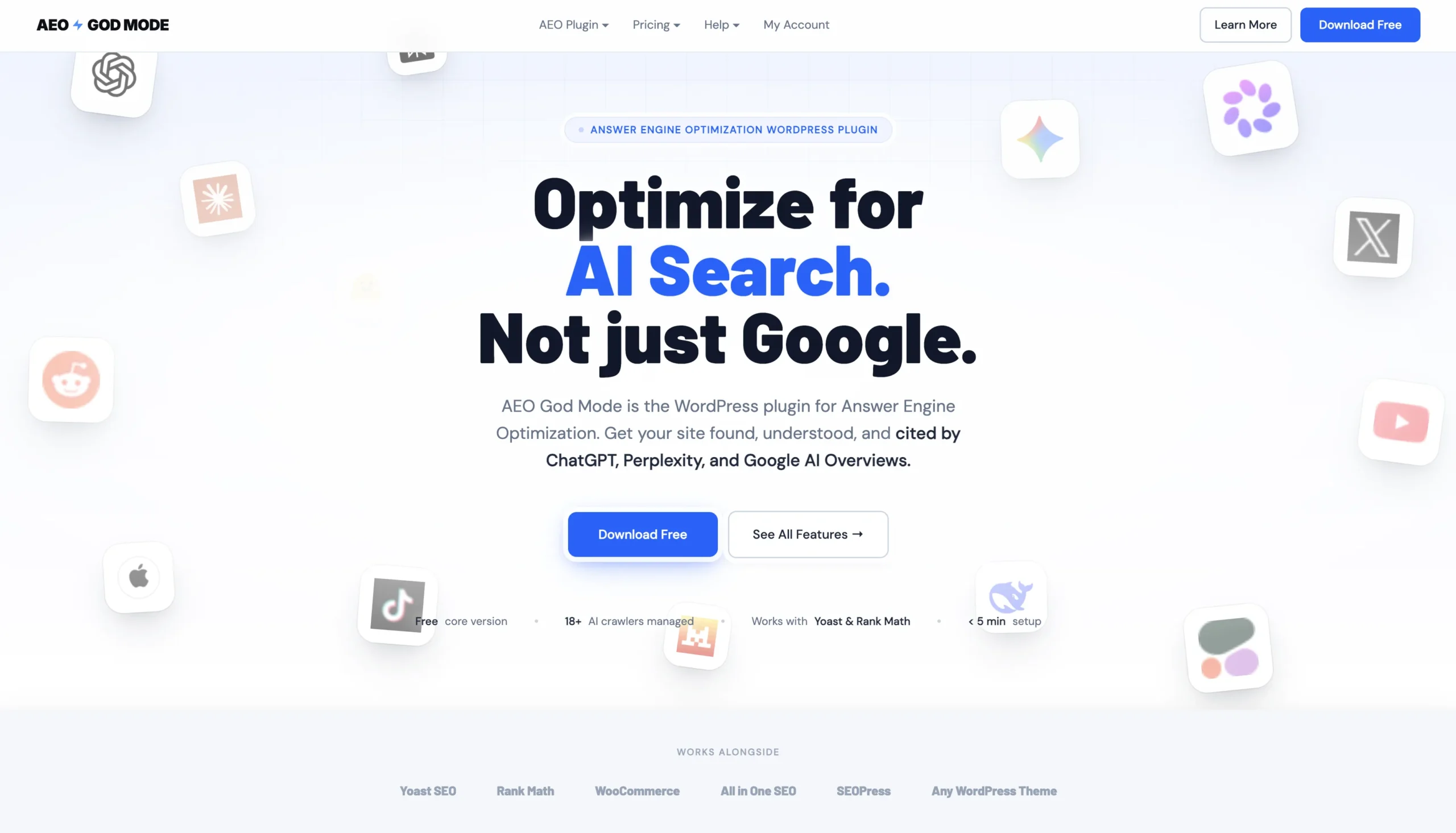 AEO God Mode for WordPress: AI search visibility plugin